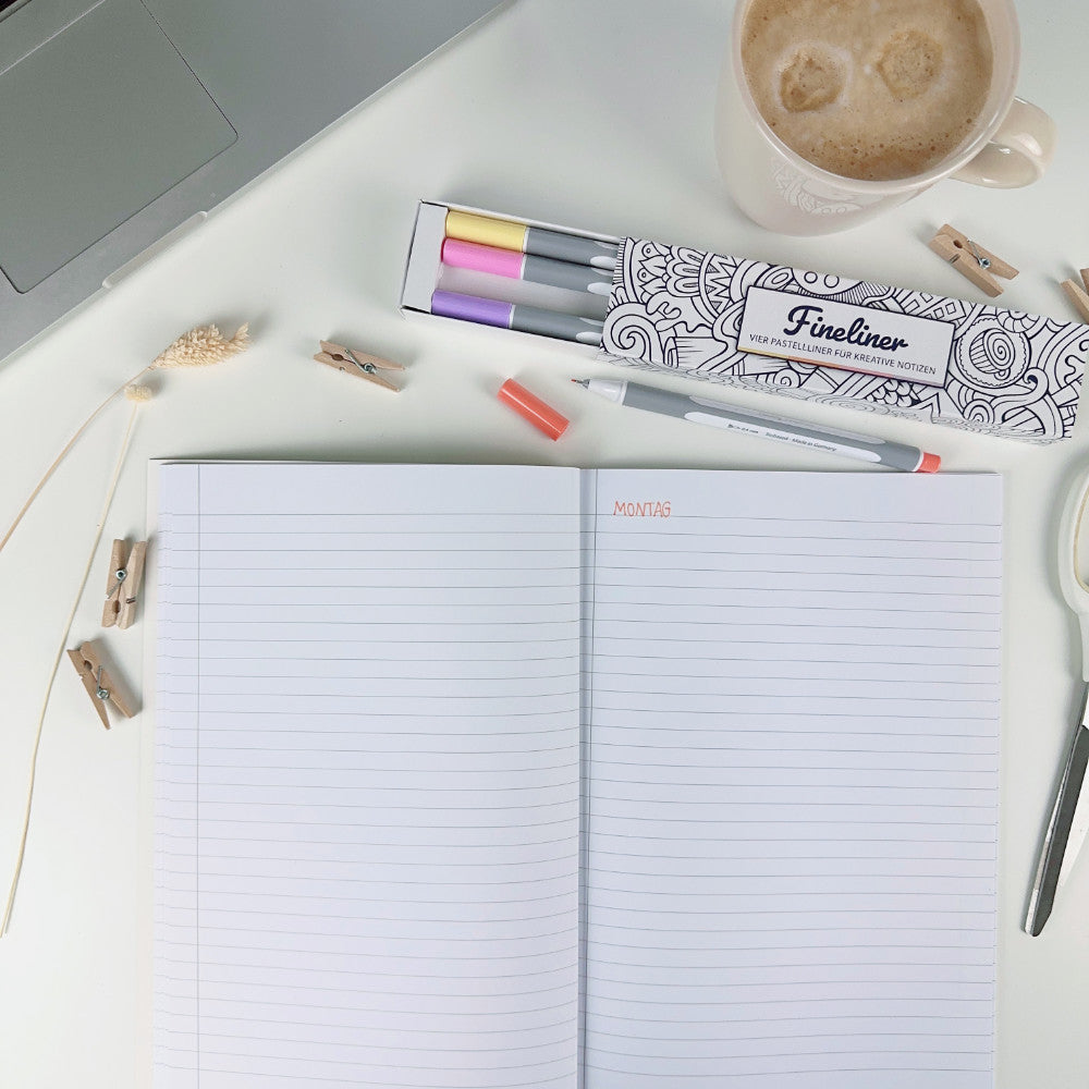 Illustration der Schreibfarbe eines der vier Stifte des Teachly Fineliner Summer Sets