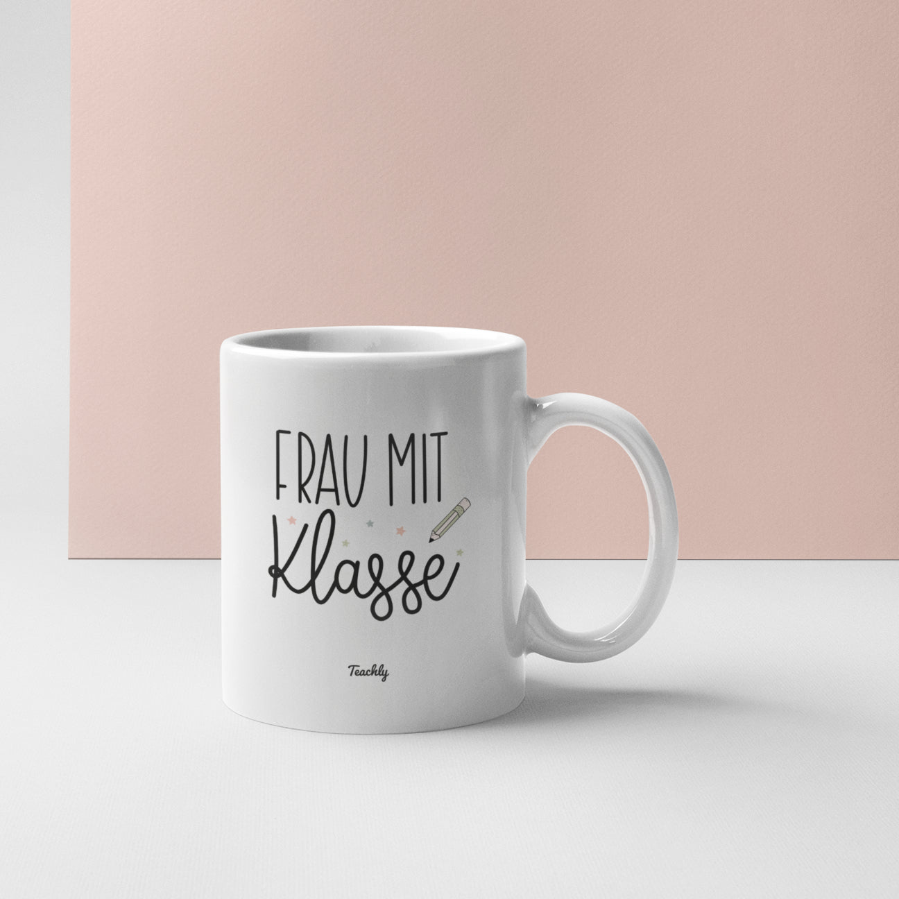Keramik Lehrer Kaffeetasse mit Frau mit Klasse Motiv von Teachly
