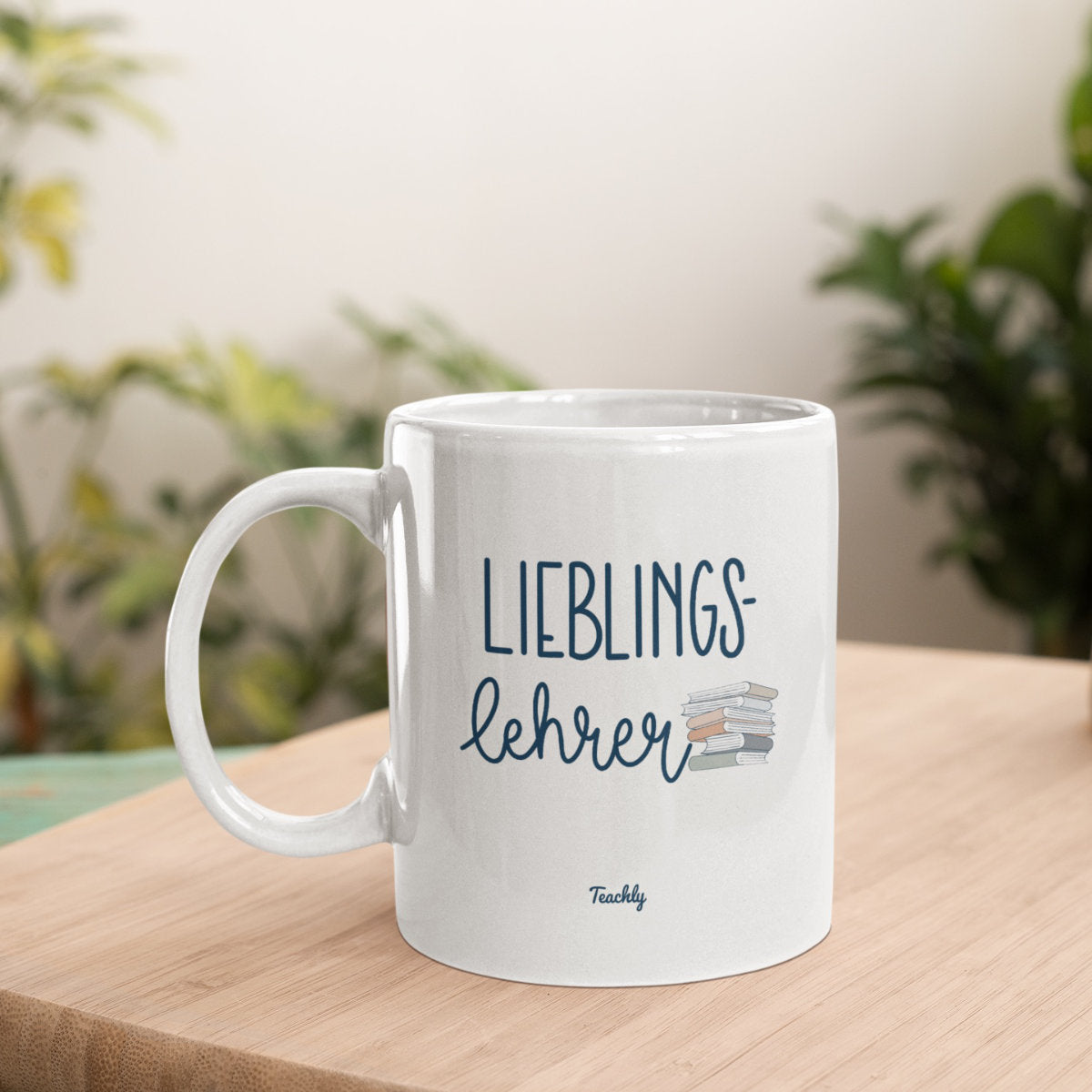 Keramik Lehrer Becher für Kaffee und Tee mit Lieblingslehrer Motiv von Teachly