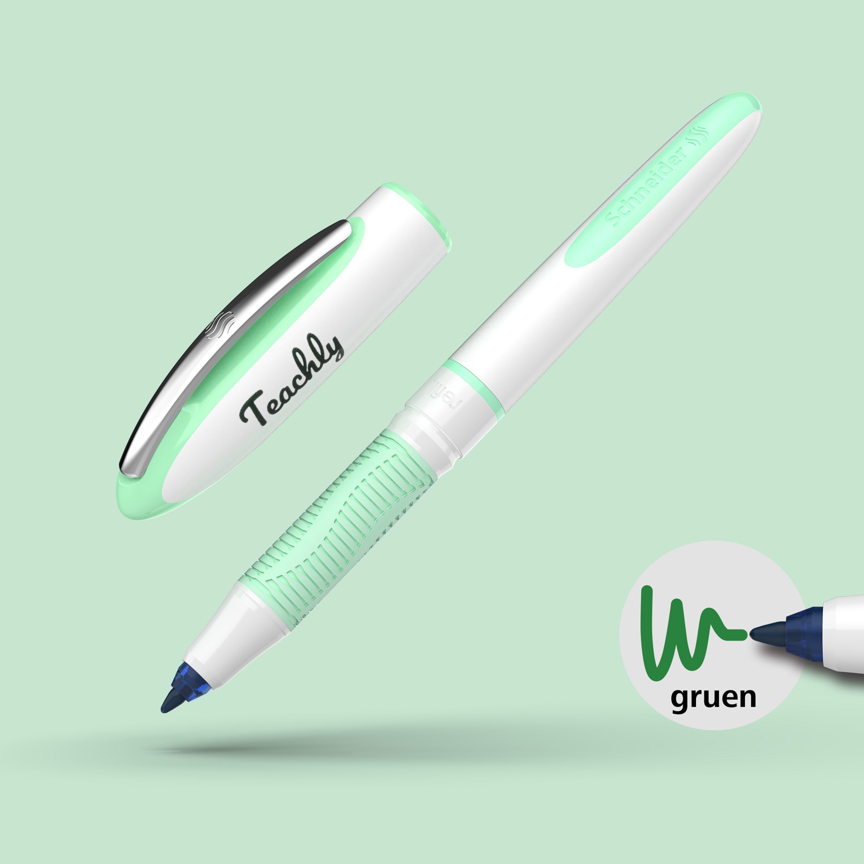 Teachlys Superteacher im Mint Design mit grüner Tinte