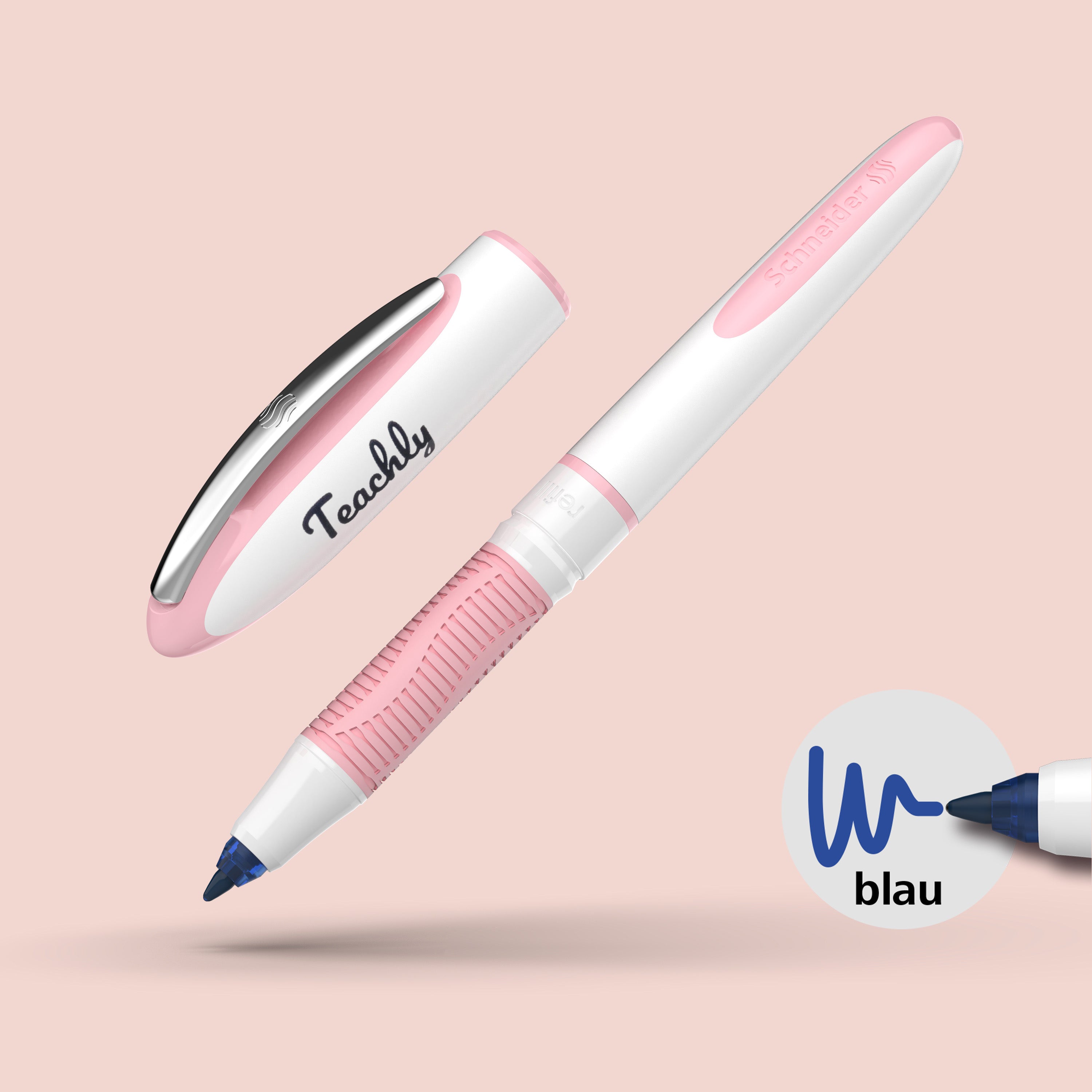Teachlys Superstudent im Rosé Design mit blauer Tinte