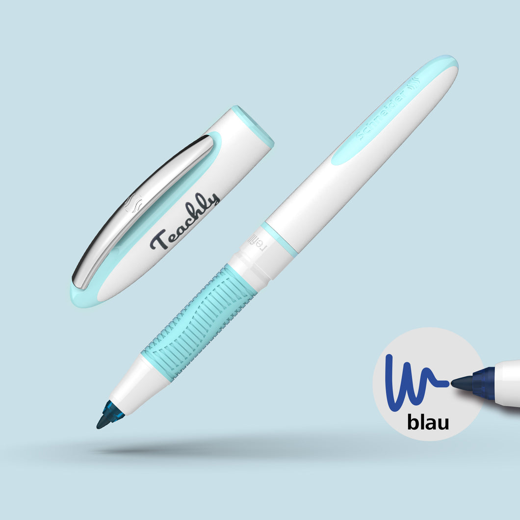 Teachlys Superstudent im Türkis Design mit blauer Tinte